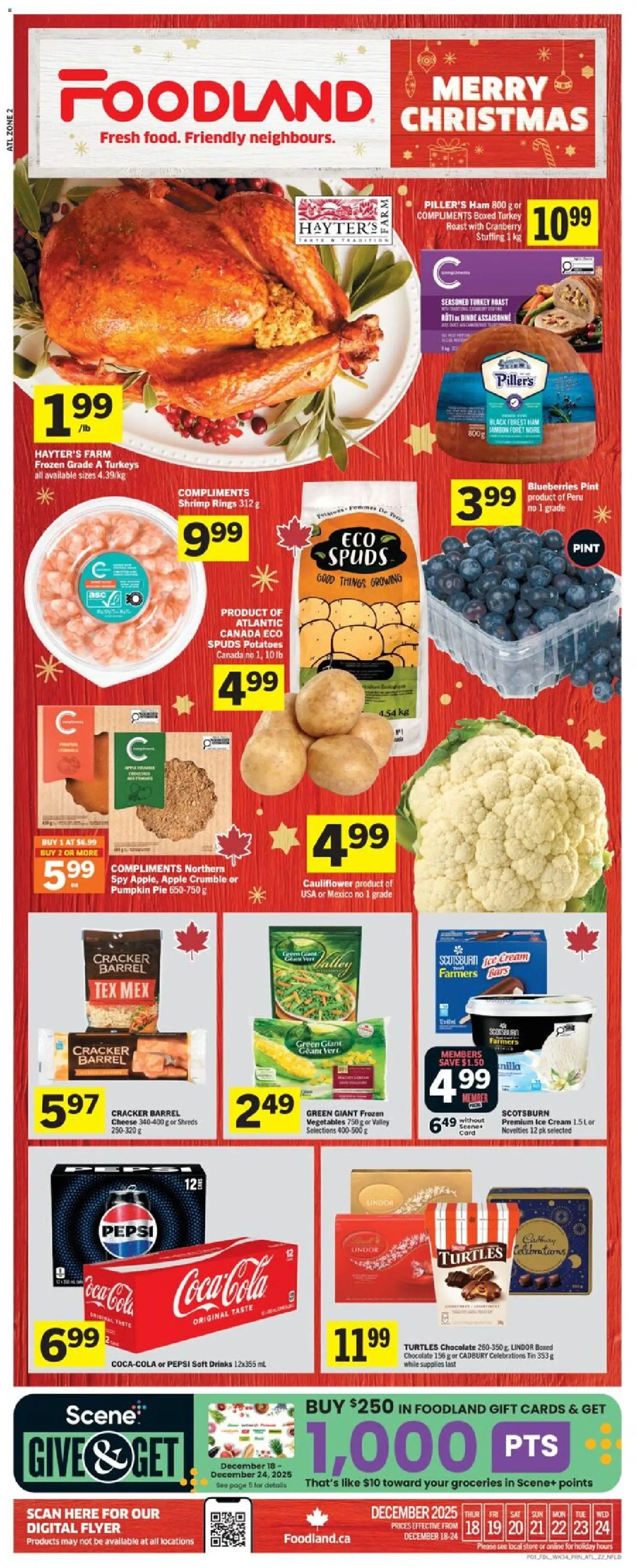 Preview of leaflet Weekly Flyer - NL from shop Foodland is valid from Dec 18, 2025