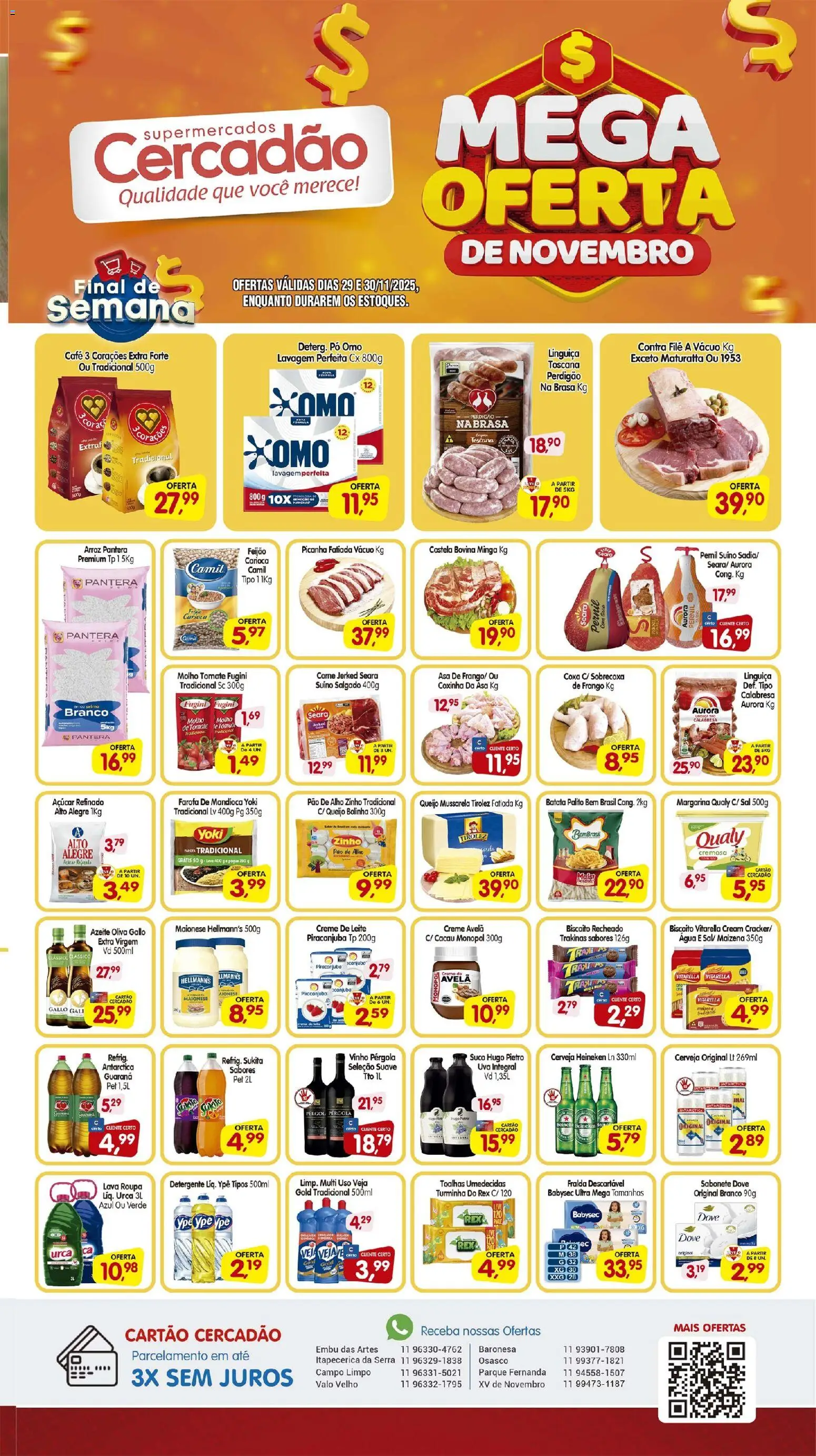 Pré-Visualização do folheto "Ofertas da semana" da loja Cercadão válido a partir de 29/11/2025