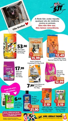 Pré-Visualização do folheto "Ofertas Especial Pet" da loja São Judas Tadeu válido a partir de 29/01/2026
