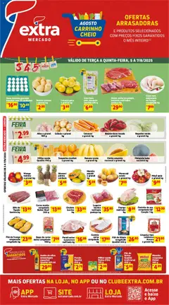 Pré-Visualização do folheto "Ofertas de Mercado Terca Quinta" da loja Extra válido a partir de 05/08/2025