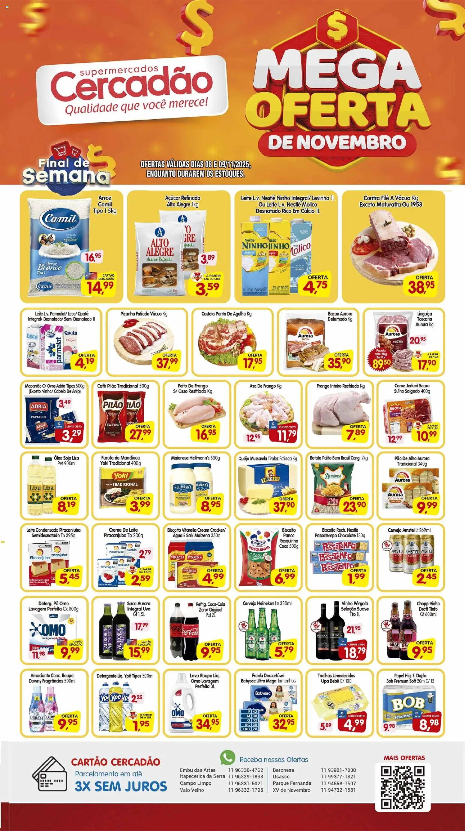Pré-Visualização do folheto "Ofertas da semana" da loja Cercadão válido a partir de 08/11/2025