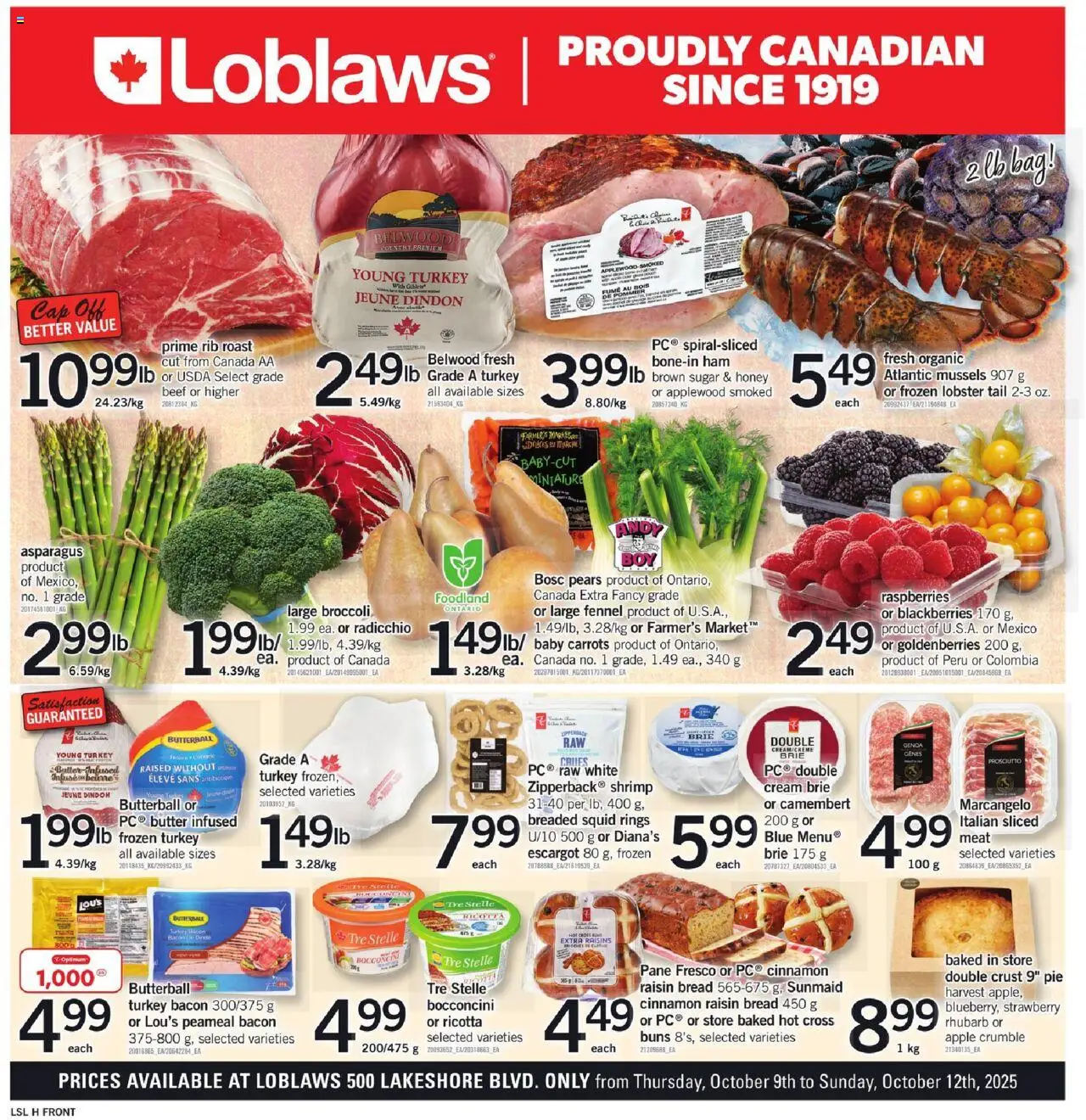 Loblaws flyer valid from Oct 09, 2025 - page number 1