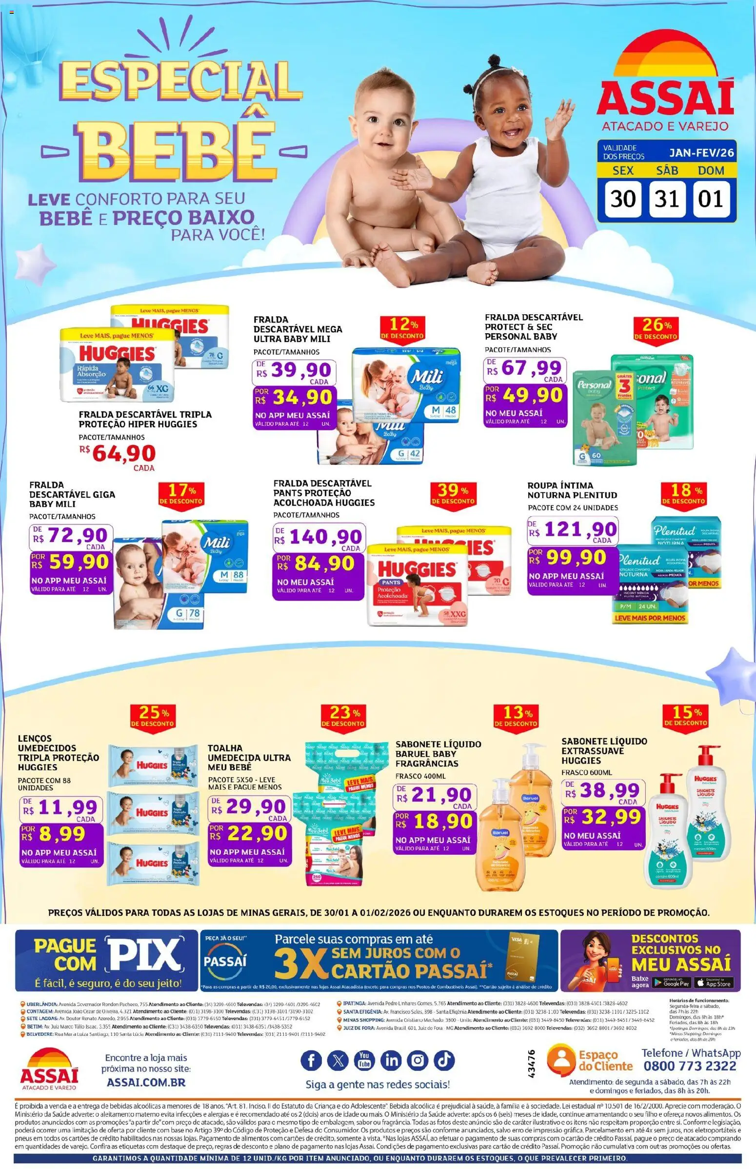 Pré-Visualização do folheto "Encarte - MG" da loja Assaí Atacadista válido a partir de 30/01/2026