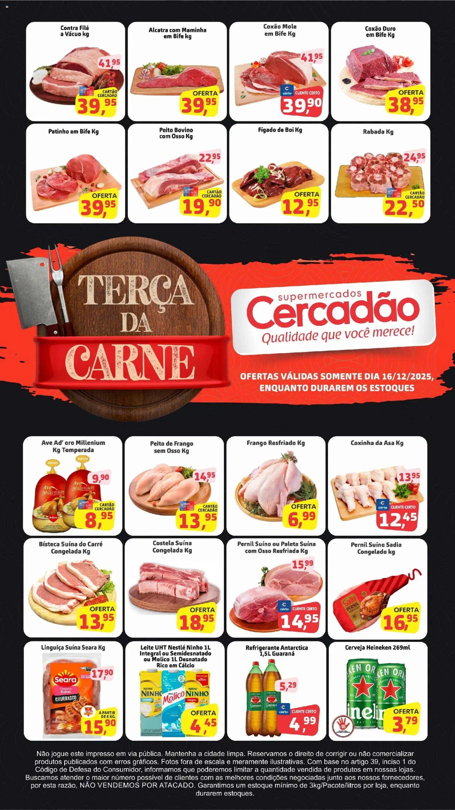Pré-Visualização do folheto "Ofertas da semana" da loja Cercadão válido a partir de 16/12/2025
