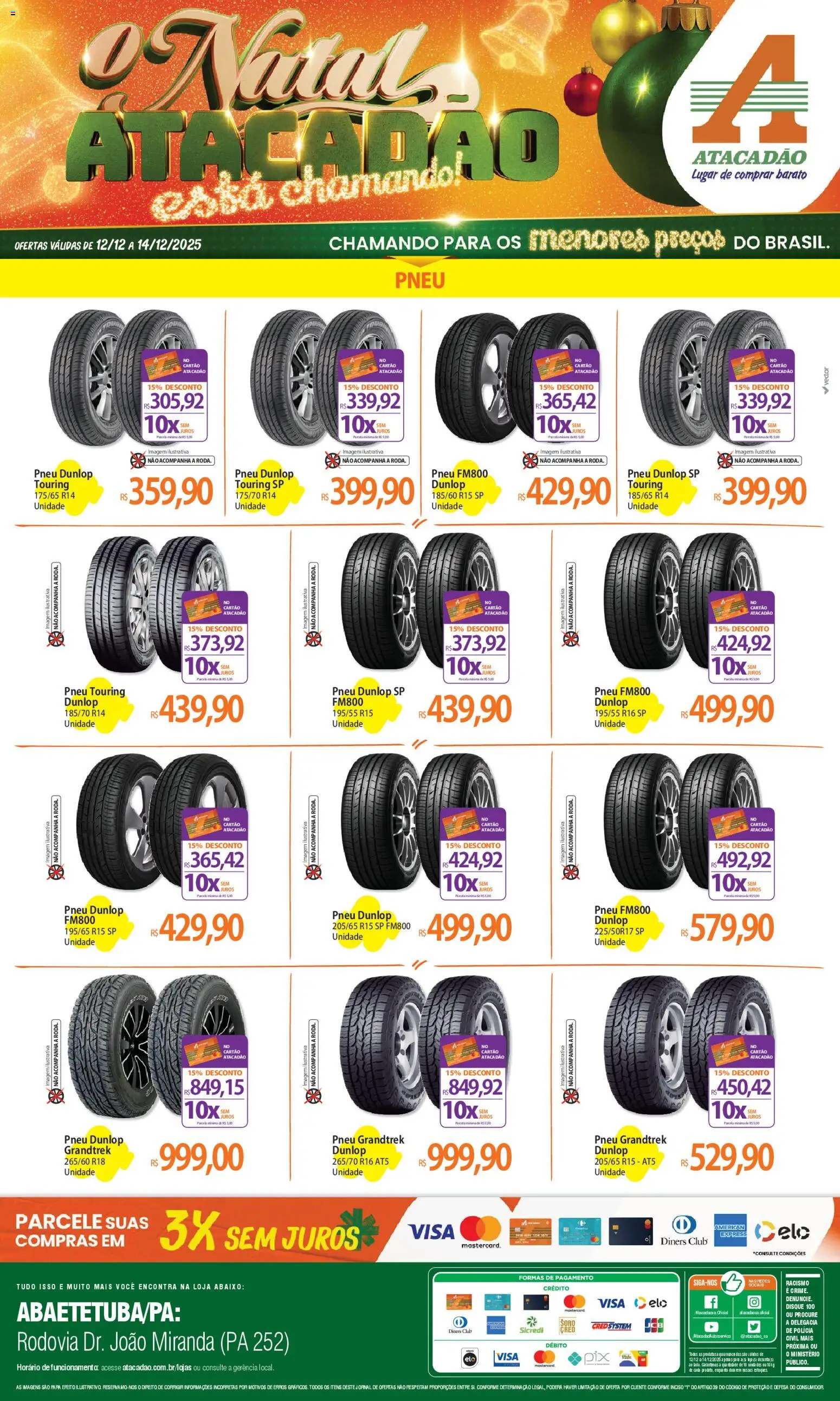 Pré-Visualização do folheto "Ofertas - PA" da loja Atacadão válido a partir de 12/12/2025 - Pá, Pneu