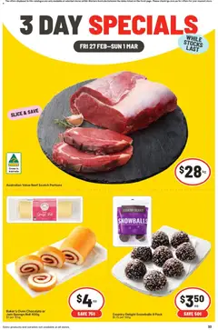 Preview of catalogue 3 Day Specials WA from shop IGA valid 27/02/2026