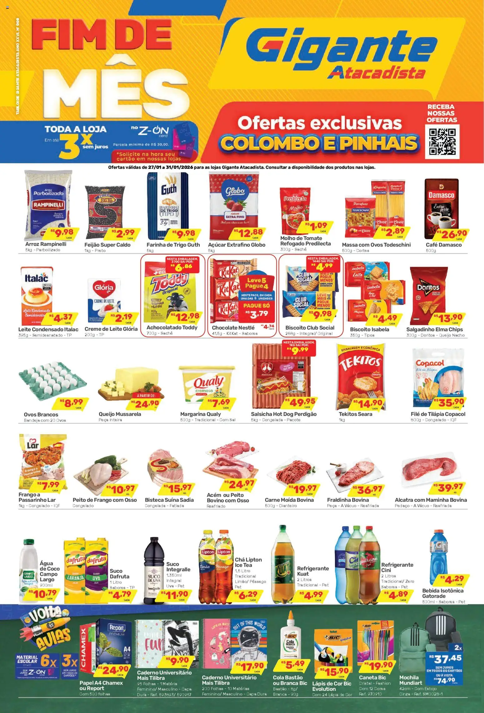 Pré-Visualização do folheto "Ofertas da semana" da loja Gigante Atacadista válido a partir de 27/01/2026