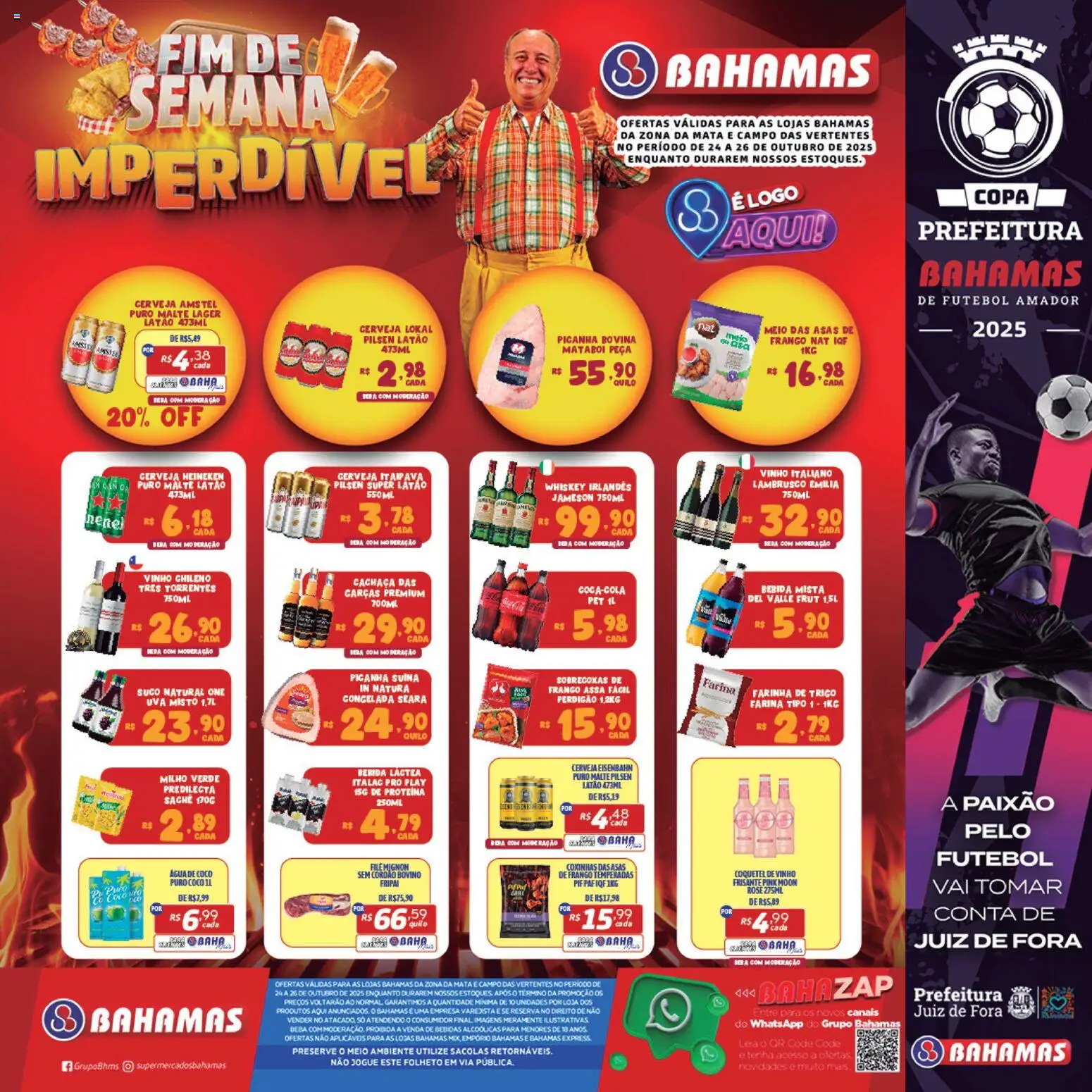 Bahamas Supermercados folheto "Ofertas Fim de Semana Imperdível" válido a partir de 24/10/2025 - número de página 1