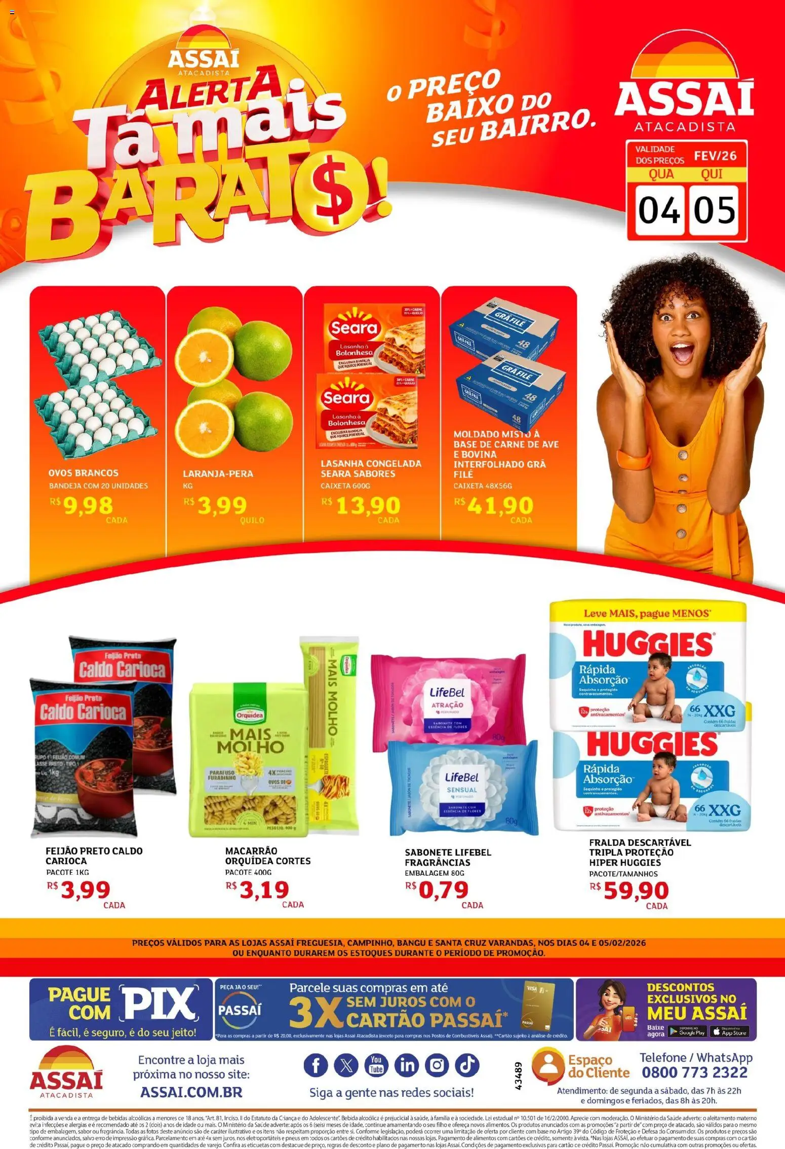 Pré-Visualização do folheto "Encarte - RJ" da loja Assaí Atacadista válido a partir de 04/02/2026