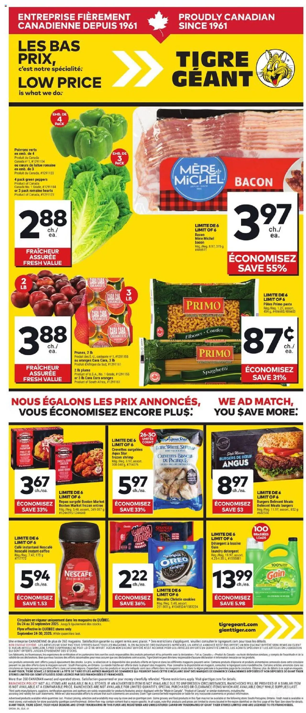 Giant Tiger flyer valid from Sep 24, 2025 - page number 1