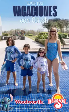 Vista previa las ofertas de la tienda Del Sol y Woolworth - Del Sol y Woolworth catálogo Luce tus Vacaciones con Stitch desde el 19/03/2026 