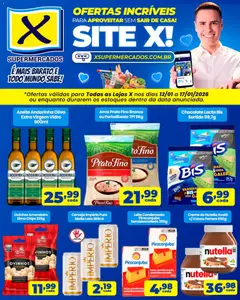 Pré-Visualização do folheto "Ofertas Online" da loja X Supermercados válido a partir de 12/01/2026