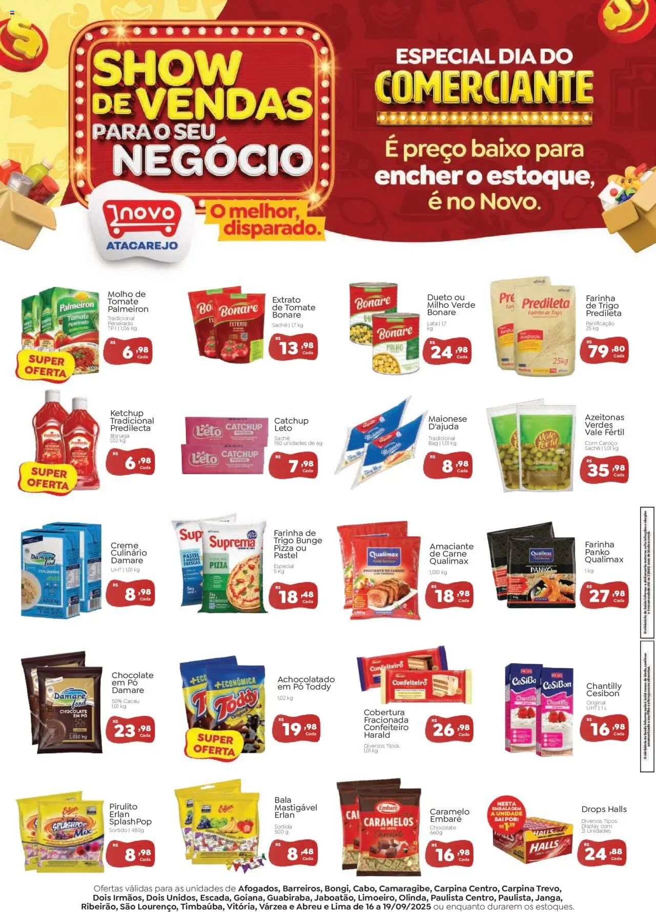 Novo Atacarejo folheto "Ofertas Show de Vendas" válido a partir de 16/09/2025 - número de página 1