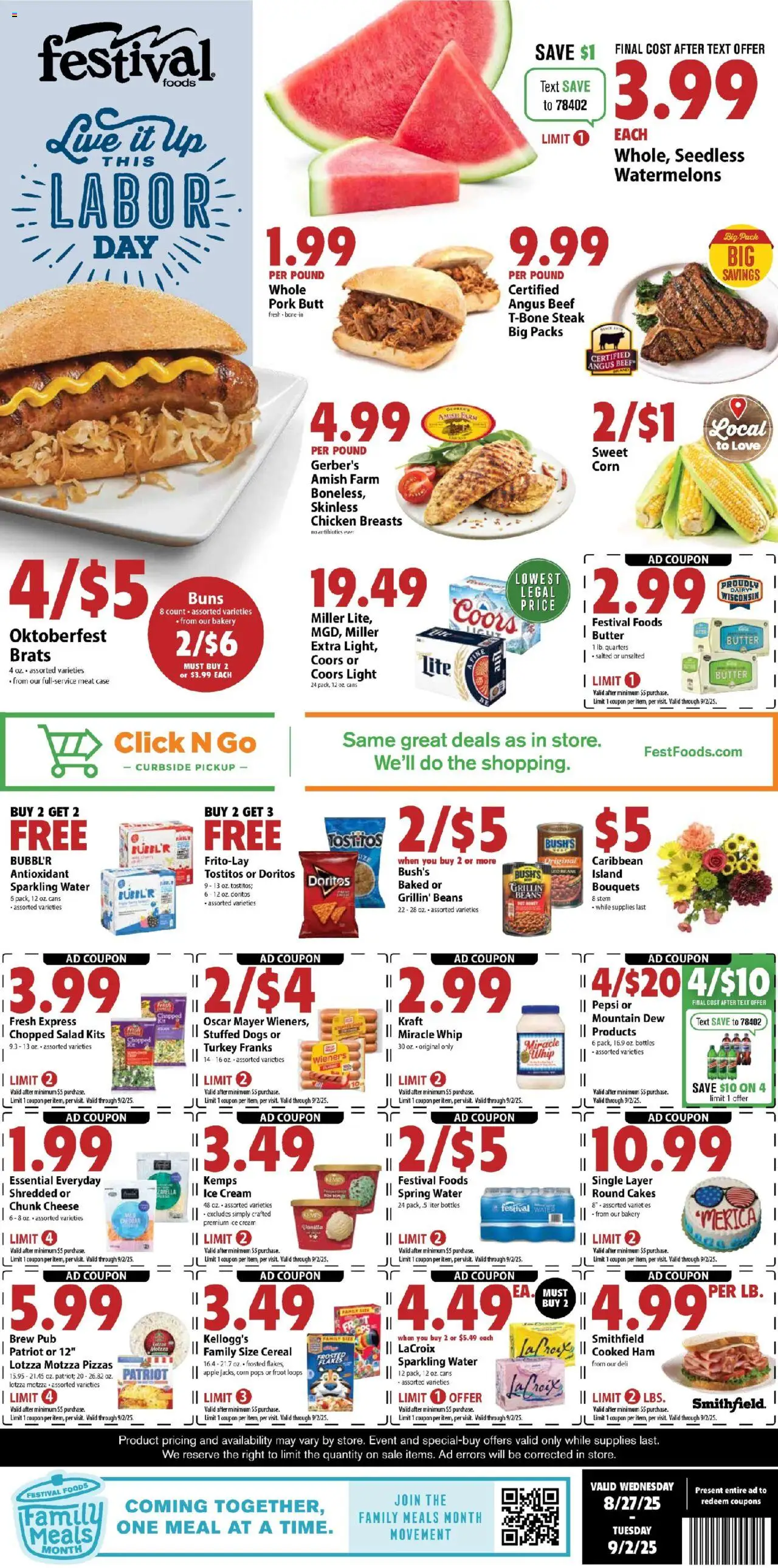Festival Foods Weekly Ad from 08/27/2025 - Flyer - Page number 1
