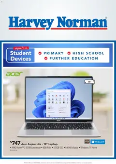 Preview of catalogue BYOD and Gaming laptop Deals from shop Harvey Norman valid 26 Feb 2026