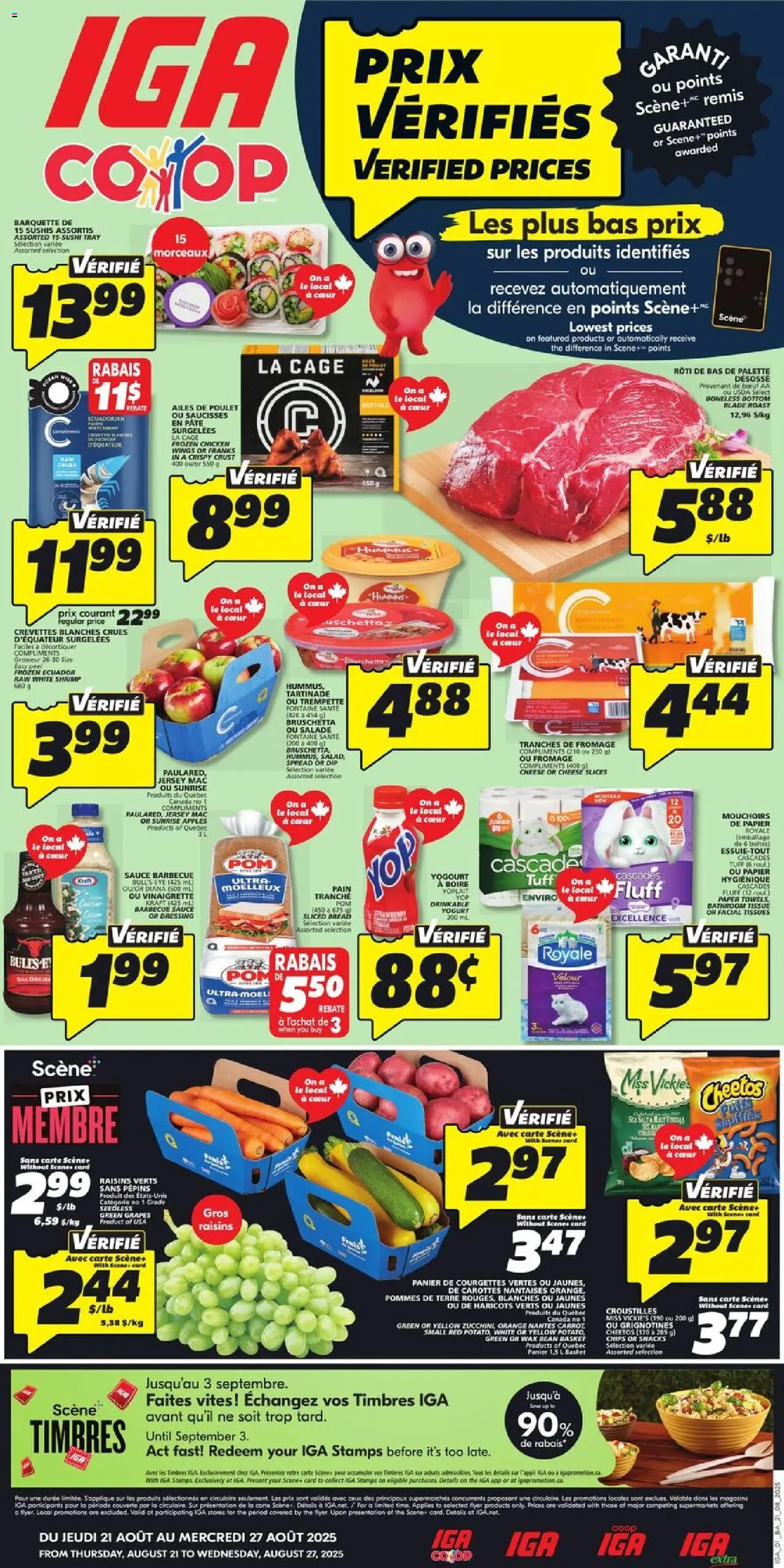 IGA flyer valid from Aug 21, 2025 - page number 1