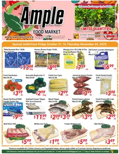Preview of leaflet Weekly flyer / circulaire from shop Ample Food Market is valid from Oct 31, 2025