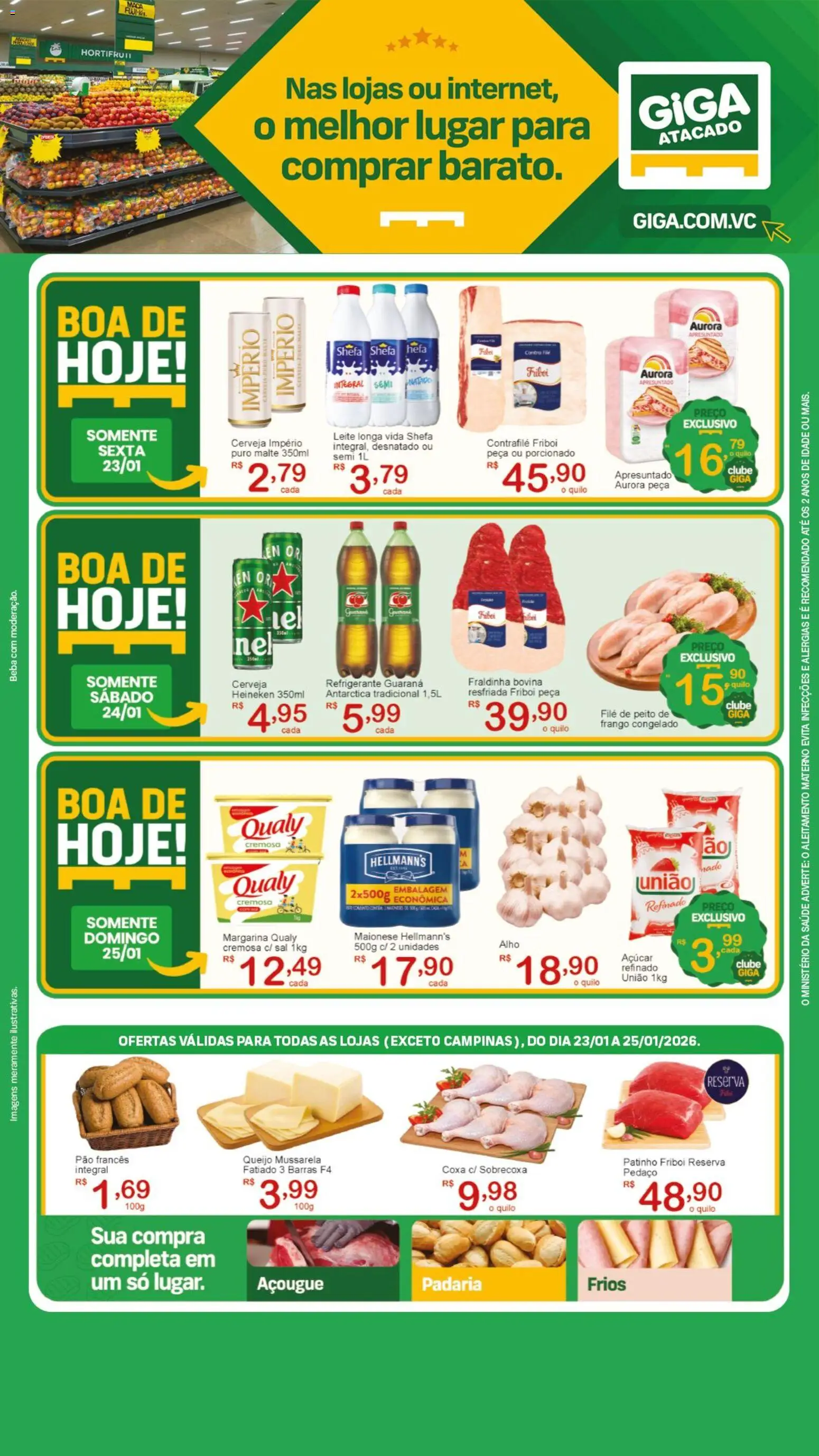 Pré-Visualização do folheto "Ofertas da semana" da loja GIGA Atacado válido a partir de 23/01/2026