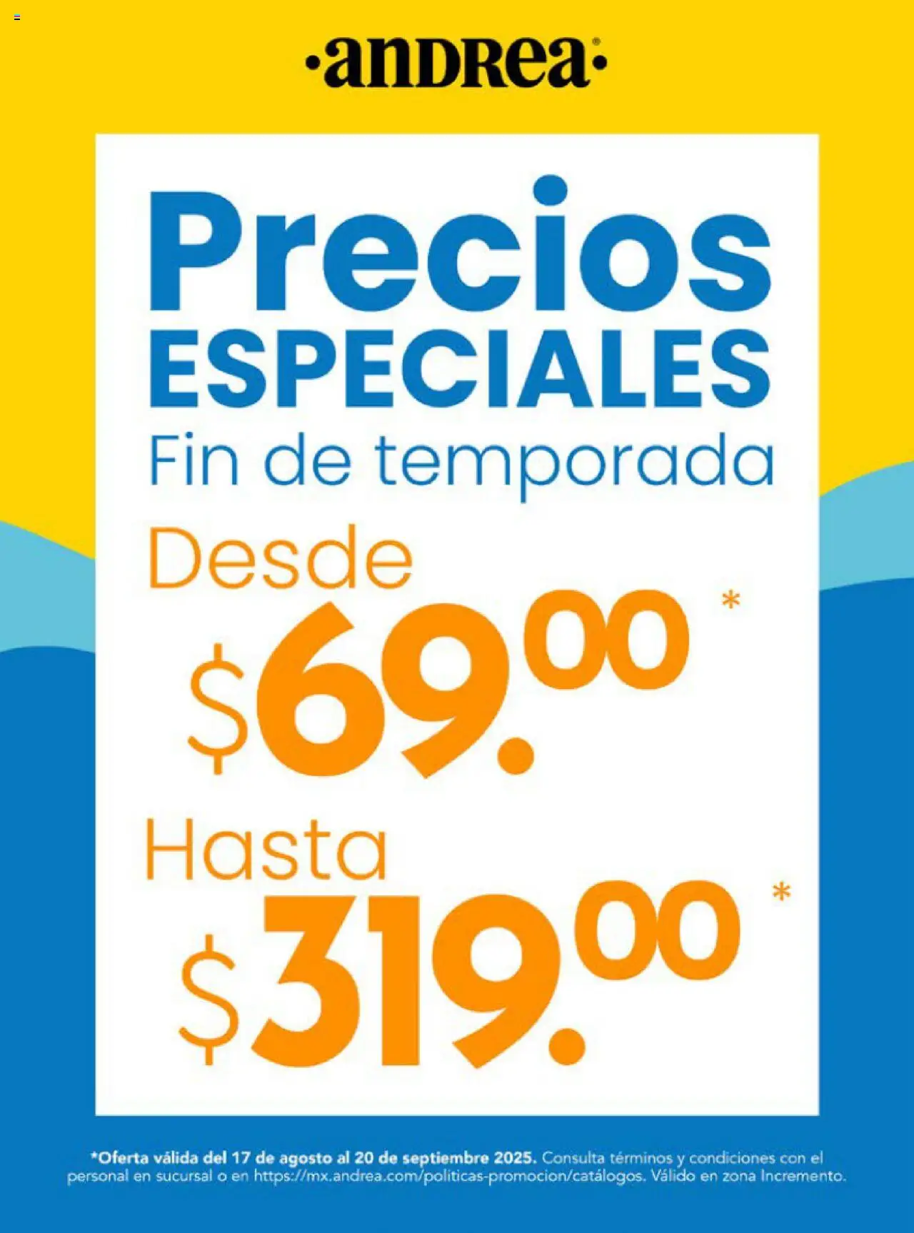 Catálogo Precios Especiales Andrea y sus promociones válidas desde el 17/08/2025 - Número de página 1
