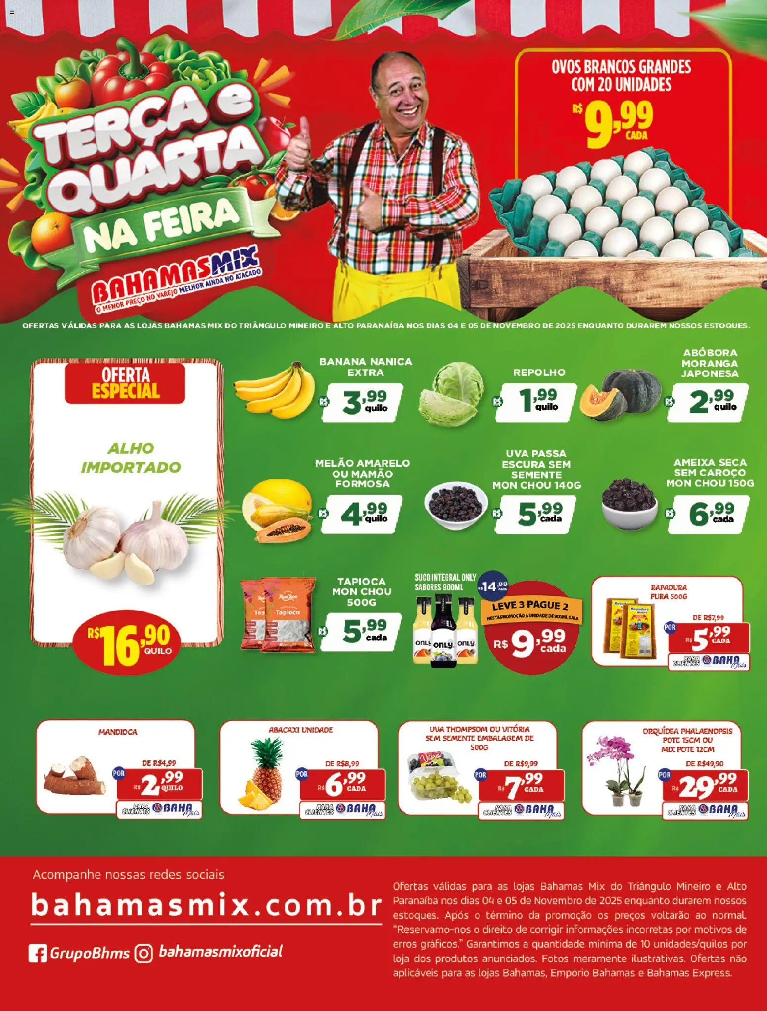 Pré-Visualização do folheto "Ofertas Terça e Quarta na Feira" da loja Bahamas Mix válido a partir de 04/11/2025