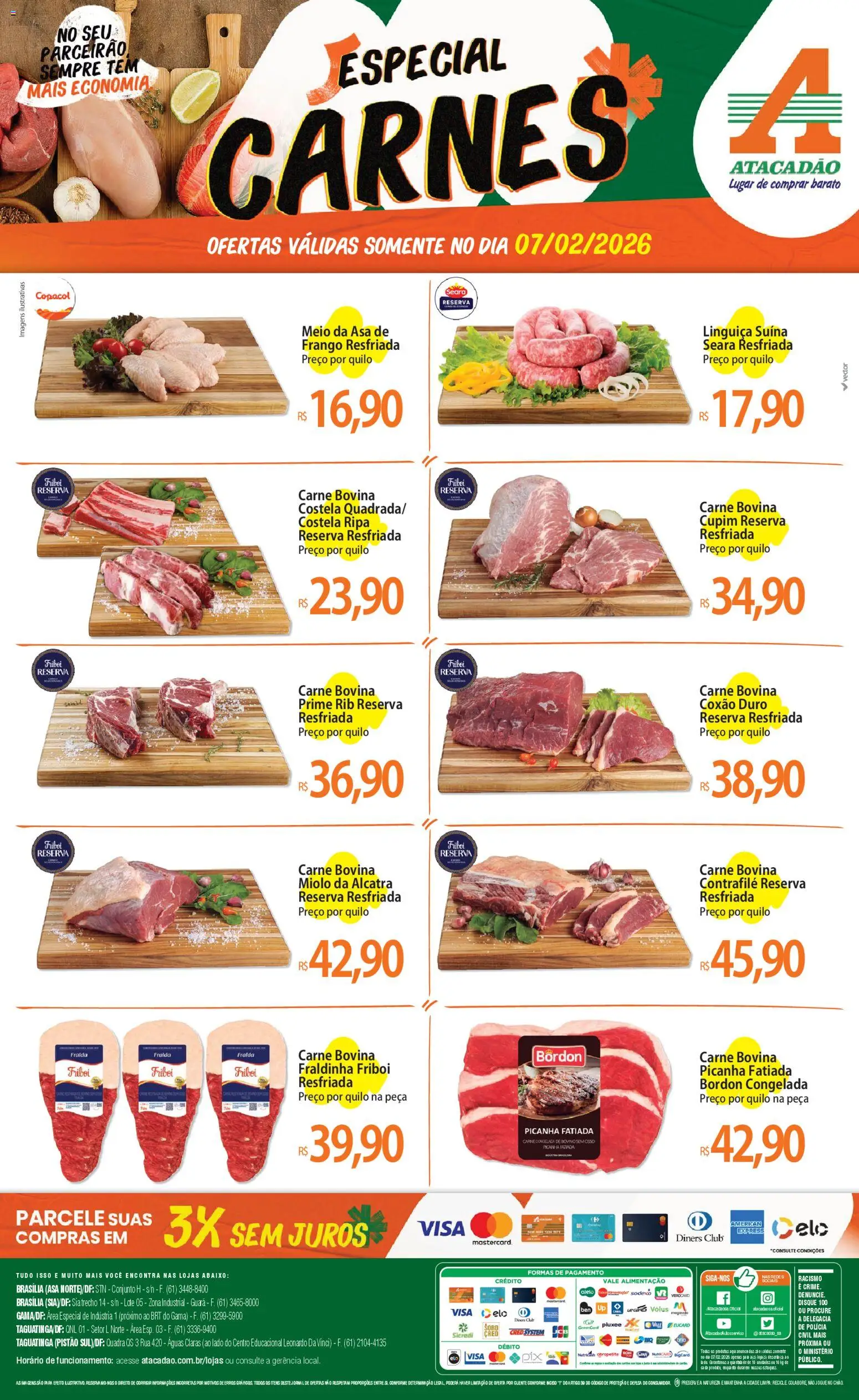 Pré-Visualização do folheto "Ofertas - DF" da loja Atacadão válido a partir de 07/02/2026