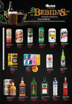 Pré-Visualização do folheto "Ofertas Bebidas" da loja Bistek Supermercados válido a partir de 15/08/2025