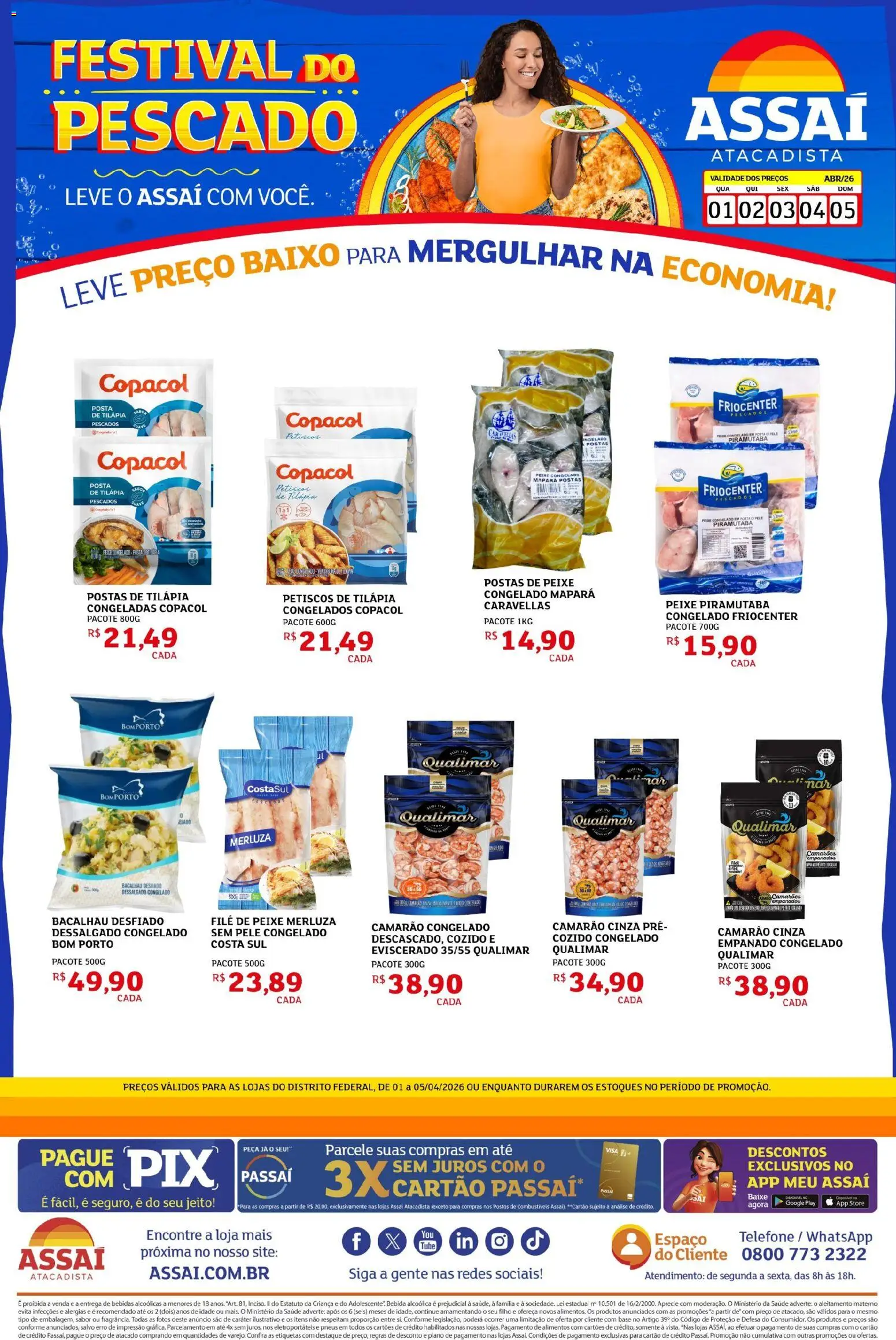 Pré-Visualização do folheto "Assaí Atacadista ofertas - DF" da loja Assaí Atacadista válido a partir de 01/04/2026