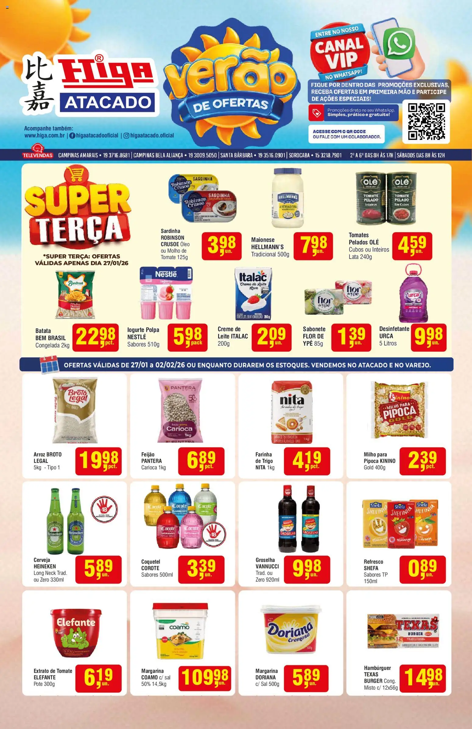 Pré-Visualização do folheto "Ofertas da semana" da loja Higa Atacado válido a partir de 27/01/2026