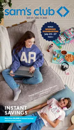 Ad Preview of Sam's Club Instant Savings from 07/23/2025