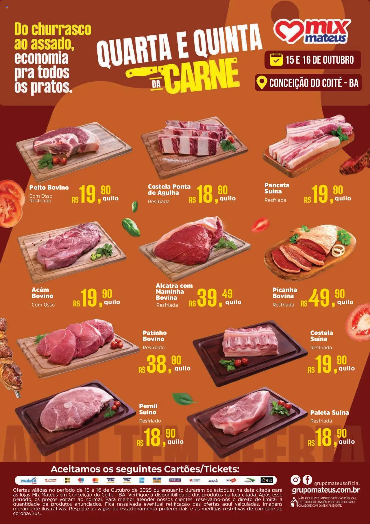 Mateus folheto "Ofertas Quarta e Quinta da Carne" válido a partir de 15/10/2025 - número de página 1