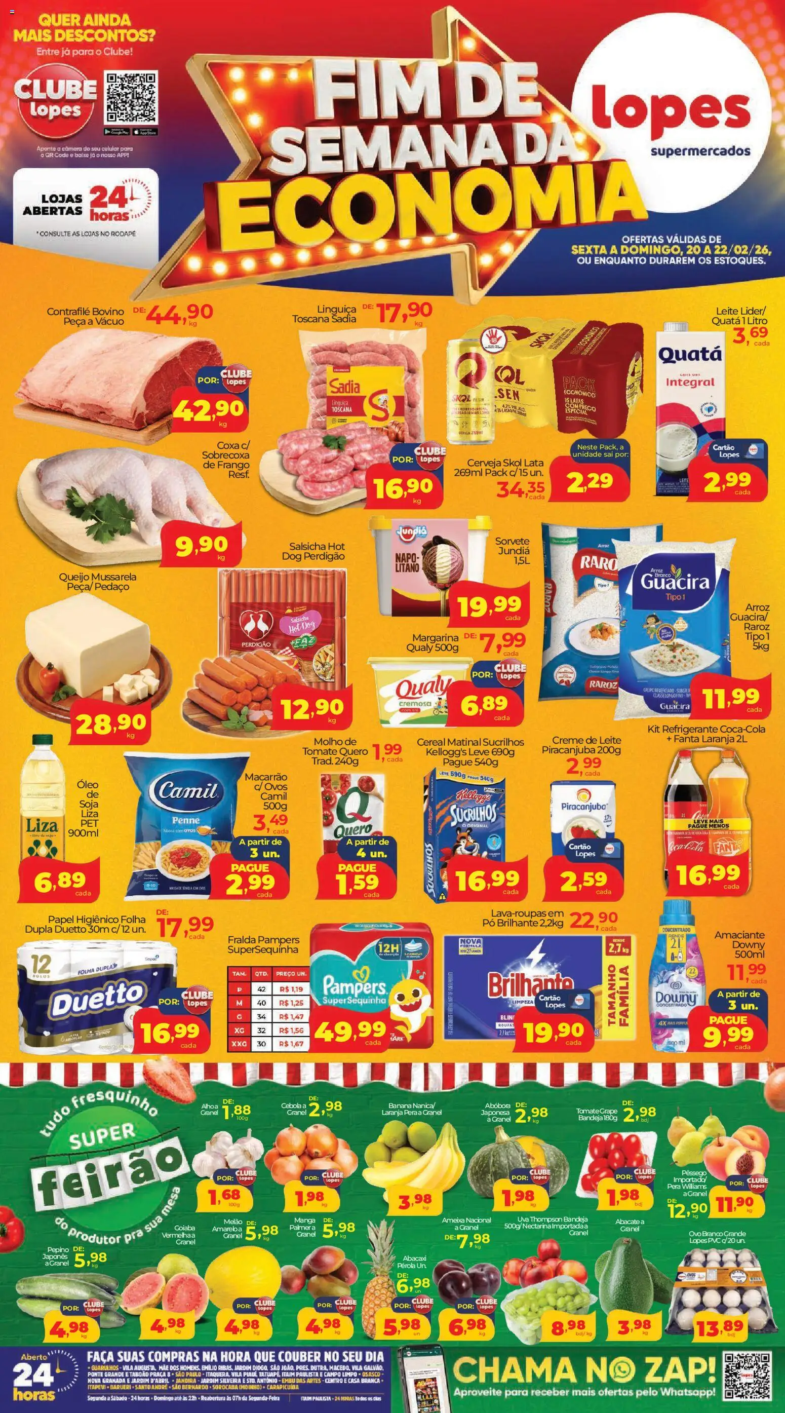 Pré-Visualização do folheto "Ofertas da semana" da loja Lopes Supermercados válido a partir de 20/02/2026