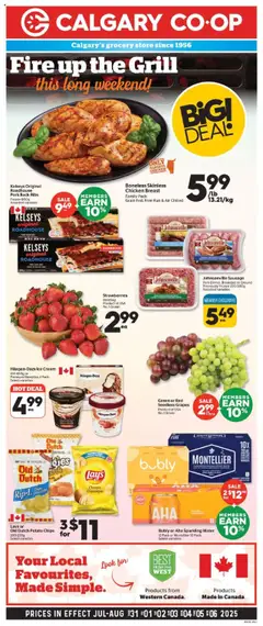 Un aperçu du dépliant Weekly flyer / circulaire du magasin Calgary Co-op est valide à partir 31 juill. 2025