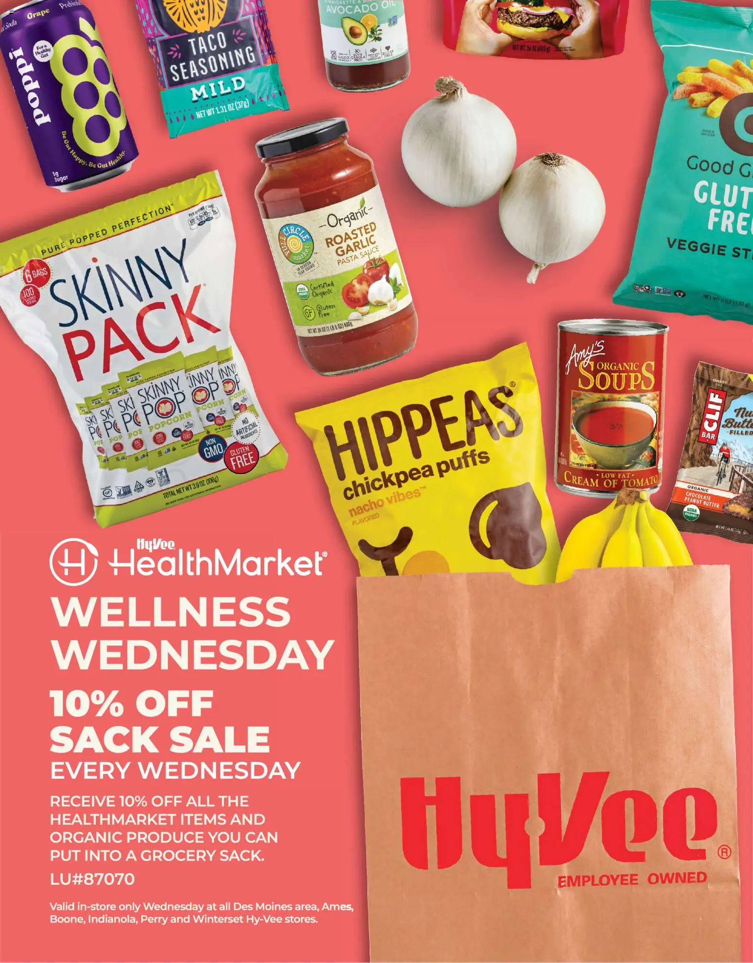 Ad Preview of HyVee Wellness Wednesdays - Sack Sale from 01/07/2026