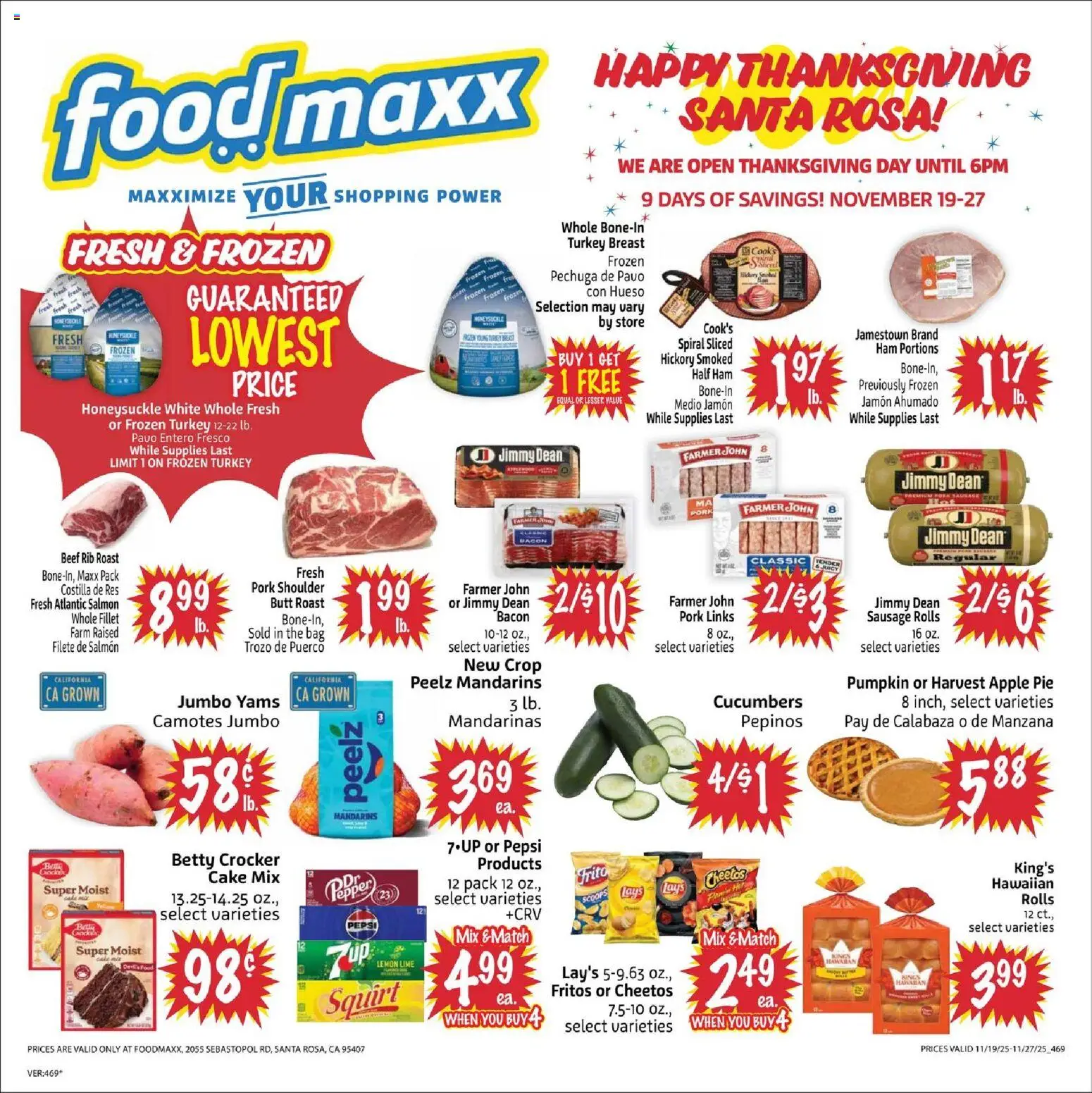 Ad Preview of FoodMaxx Weekly Ad from 11/19/2025