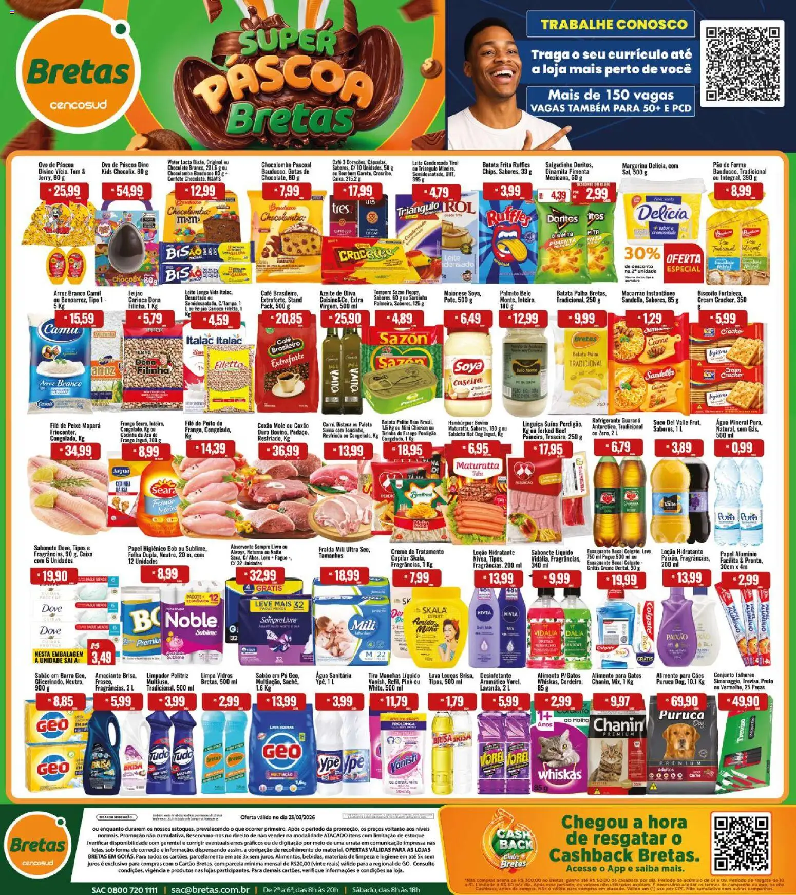 Pré-Visualização do folheto "Bretas ofertas do Dia" da loja Bretas válido a partir de 23/03/2026
