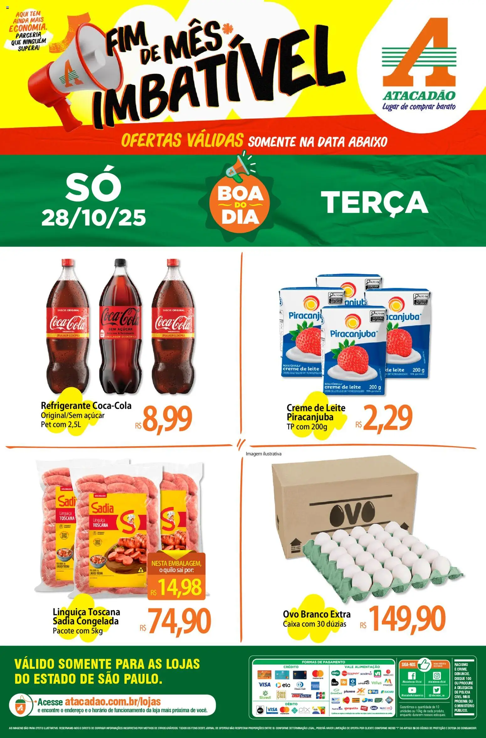 Atacadão folheto "Ofertas - SP" válido a partir de 28/10/2025 - número de página 1