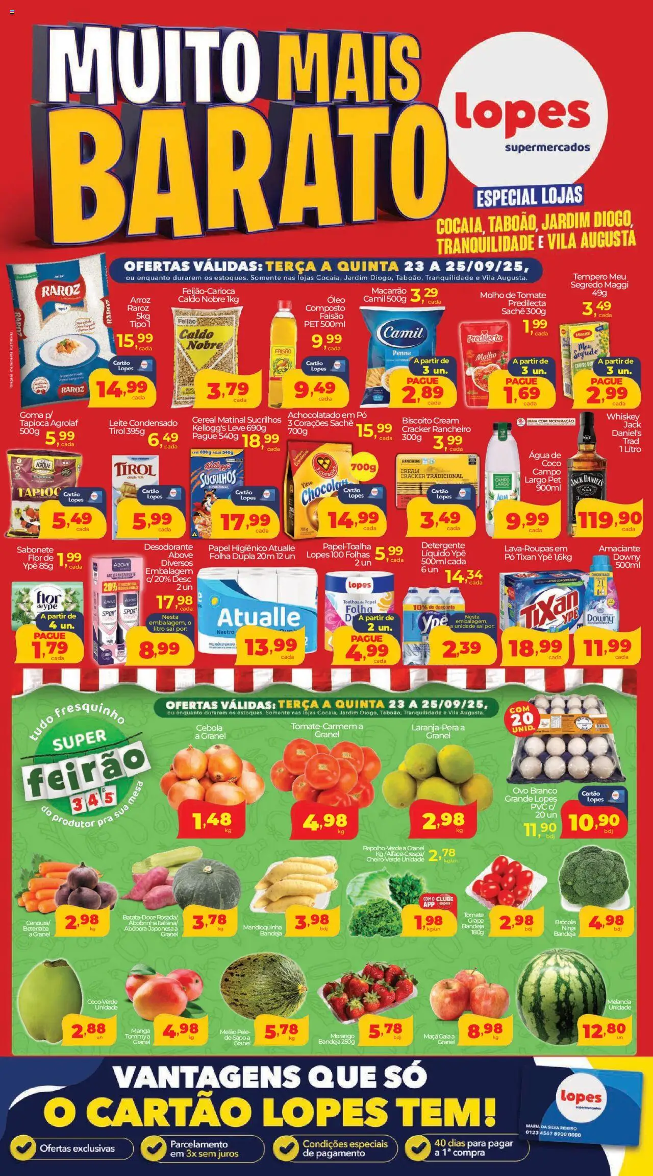 Lopes Supermercados folheto "Ofertas Muito Mais Barato" válido a partir de 23/09/2025 - número de página 1