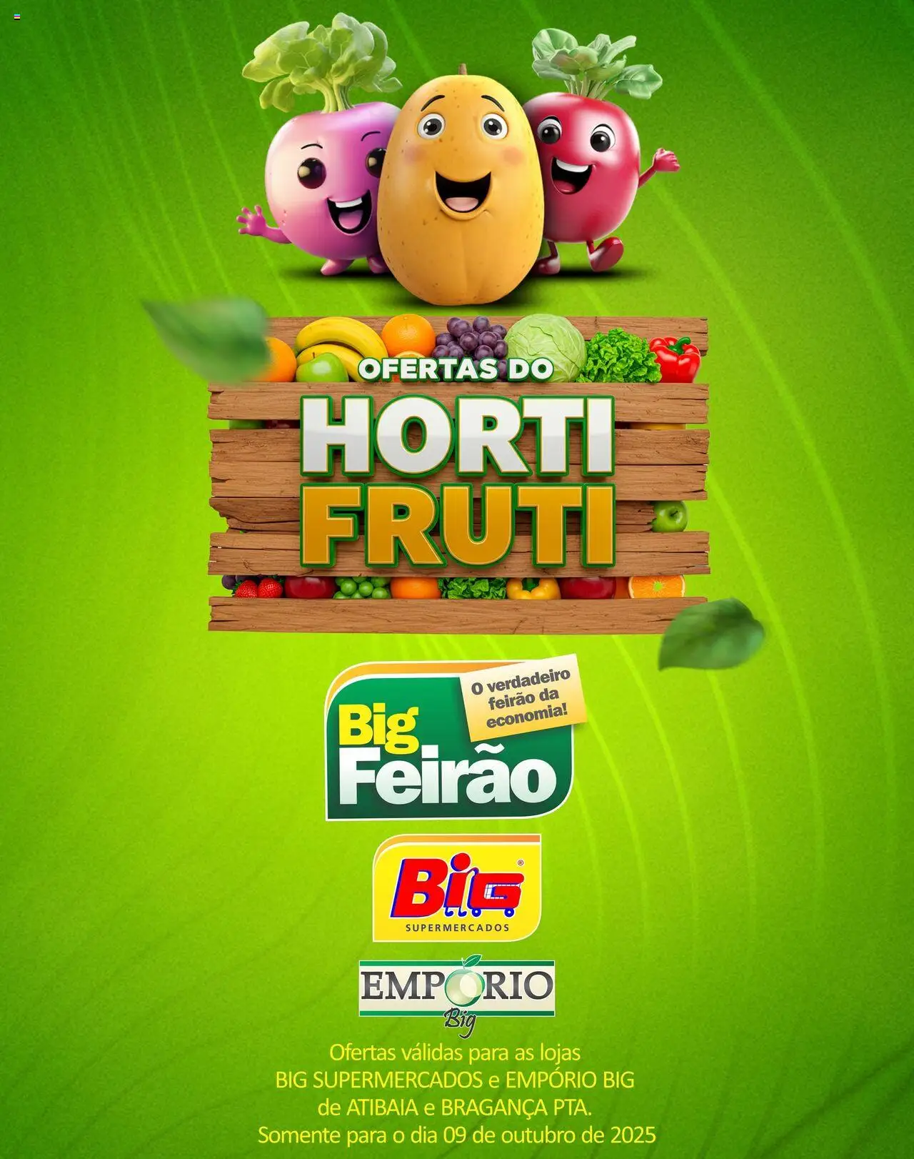 Big Supermercados folheto "Ofertas do Dia" válido a partir de 09/10/2025 - número de página 1