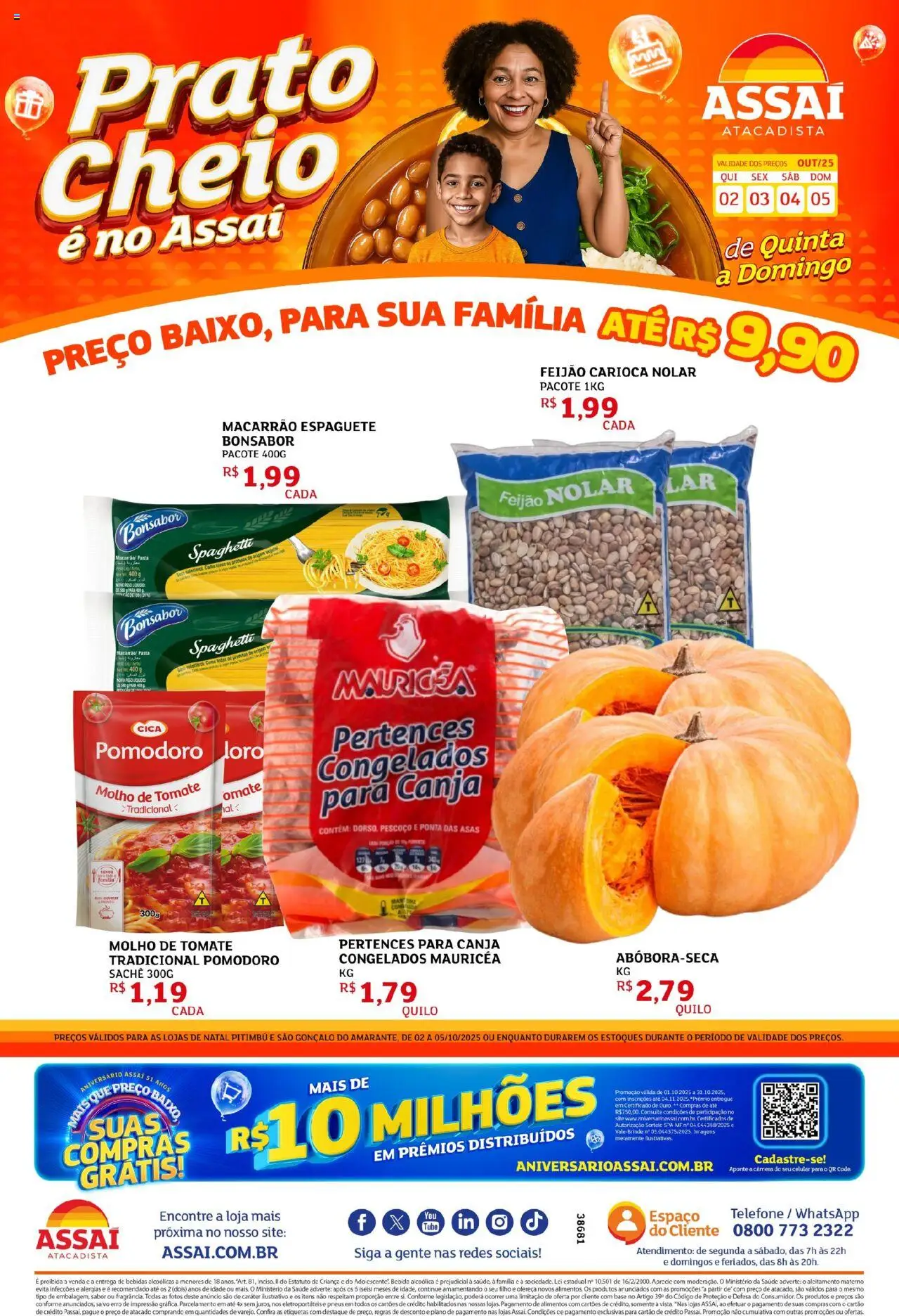 Assaí Atacadista folheto "Encarte - RN" válido a partir de 02/10/2025 - número de página 1
