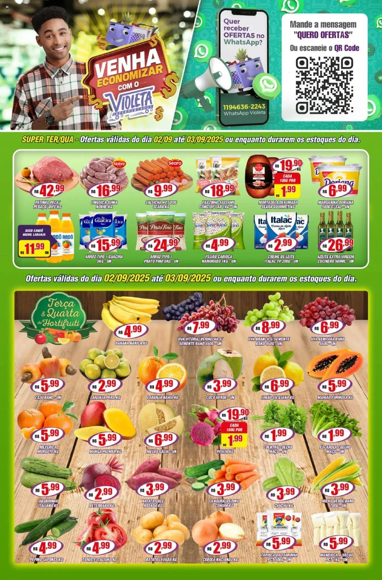 Violeta Supermercados folheto "Ofertas da semana" válido a partir de 02/09/2025 - número de página 1