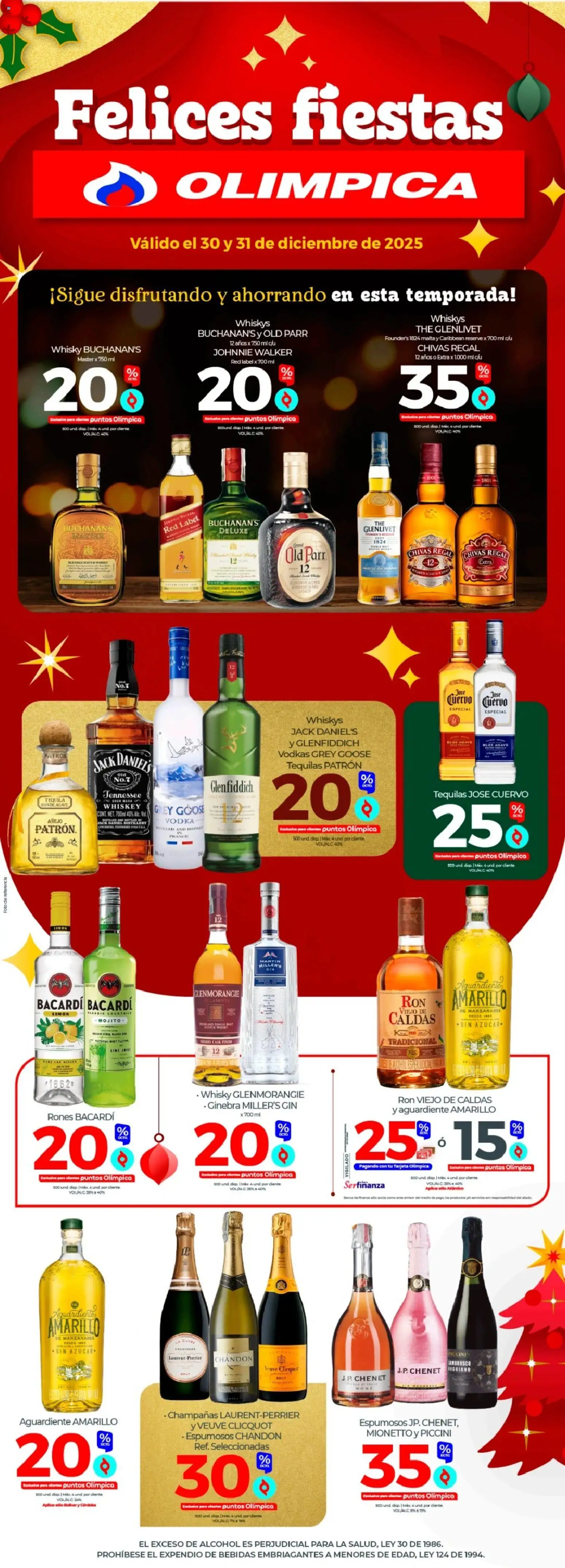  Vista previa del prospecto Ofertas exclusivo licores del almacen Olímpica válida del 30/12/2025 al 31/12/2025