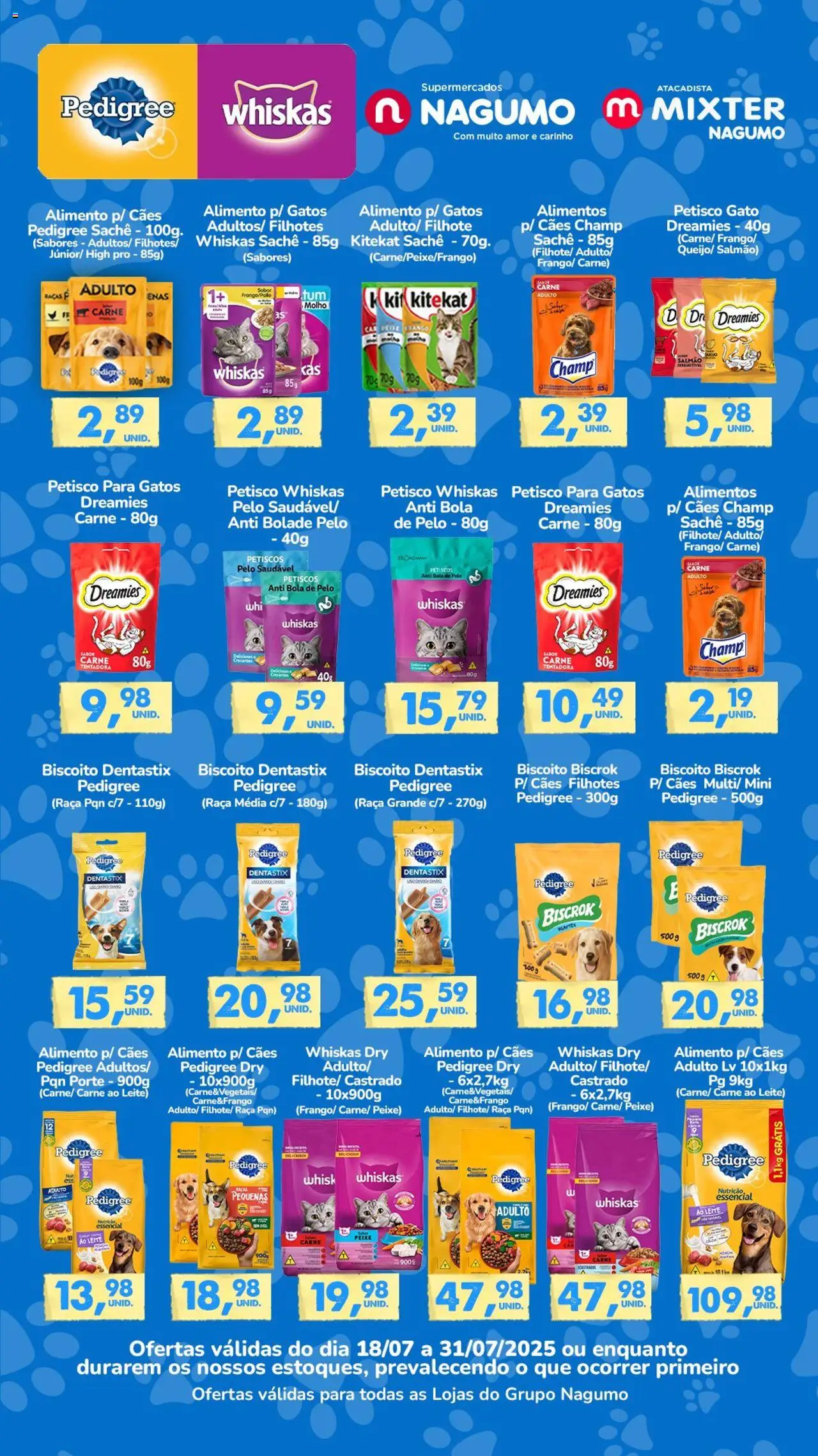 Nagumo folheto "Ofertas Especial Pets" válido a partir de 18/07/2025 - número de página 1