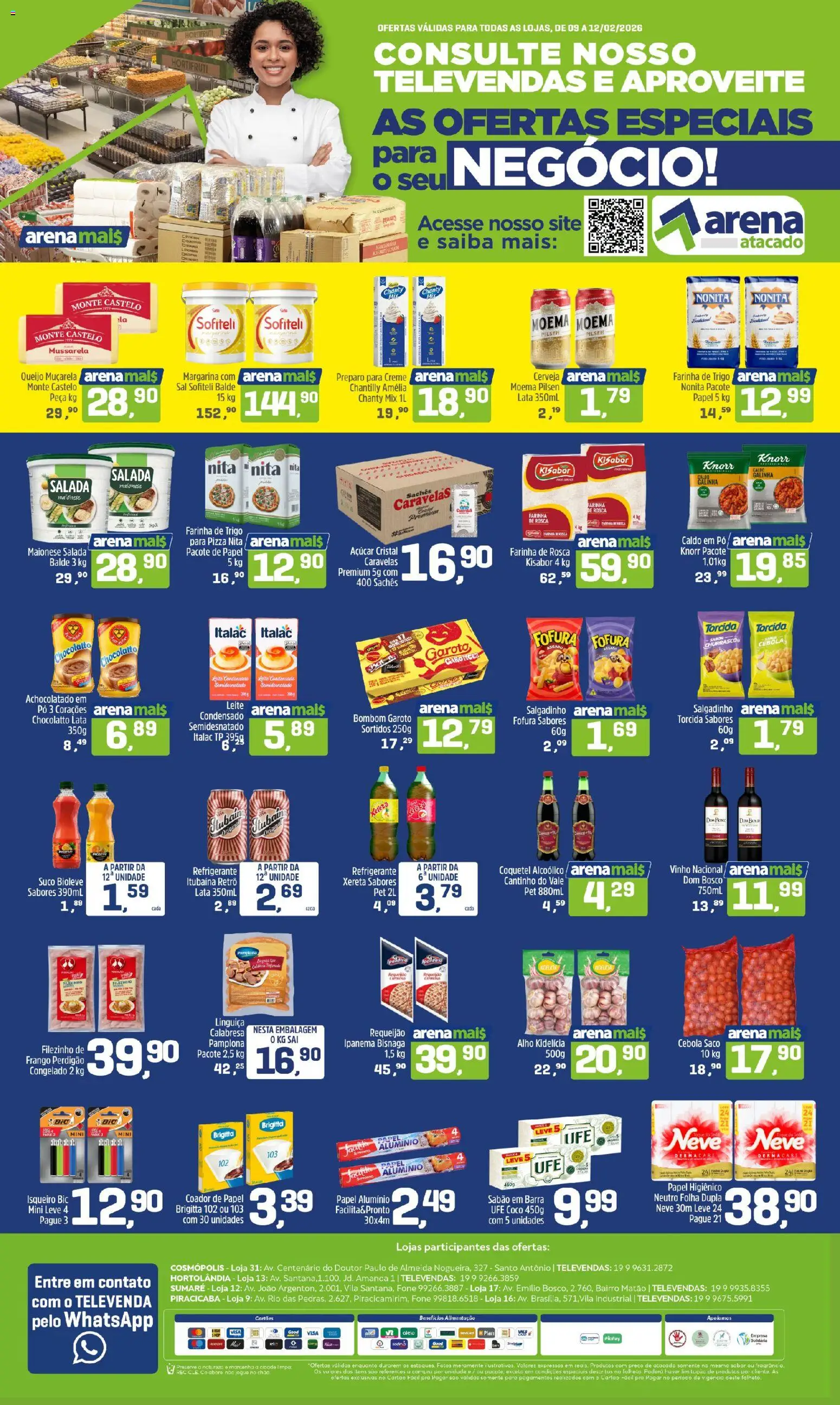 Pré-Visualização do folheto "Ofertas Especiais" da loja Arena Atacado válido a partir de 09/02/2026