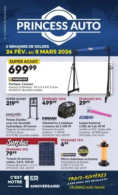 Preview of leaflet 2 Semaines de Soldes ! from shop Princess Auto is valid from Feb 24, 2026