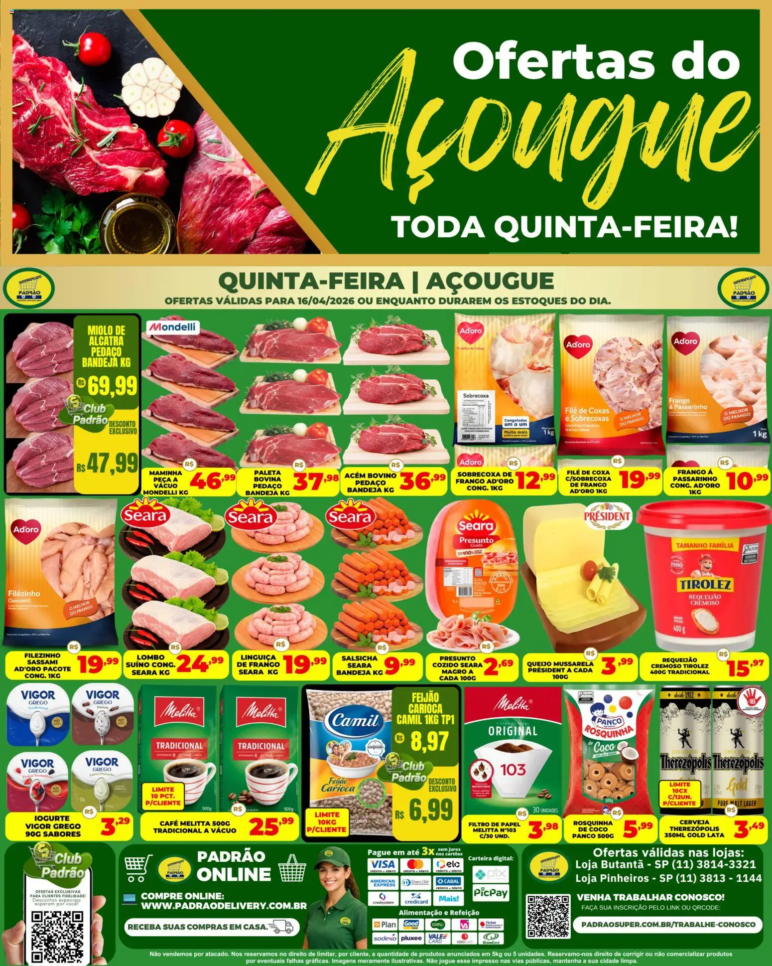 Pré-Visualização do folheto "Supermercado Padrão ofertas do Açougue" da loja Supermercado Padrão válido a partir de 16/04/2026