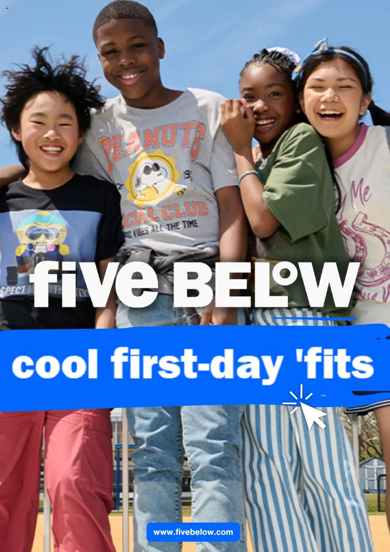 Five Below Weekly Ad from 08/03/2025 - Flyer - Page number 1 - Peanuts