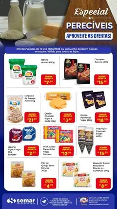 Pré-Visualização do folheto "Ofertas Especial Perecíveis" da loja Semar Supermercado válido a partir de 10/12/2025
