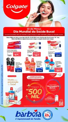 Pré-Visualização do folheto "Barbosa Supermercados ofertas Colgate" da loja Barbosa Supermercados válido a partir de 06/03/2026
