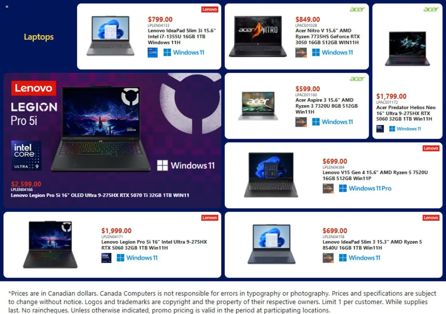 Preview of leaflet Weekly flyer / circulaire from shop Canada Computers is valid from Feb 13, 2026