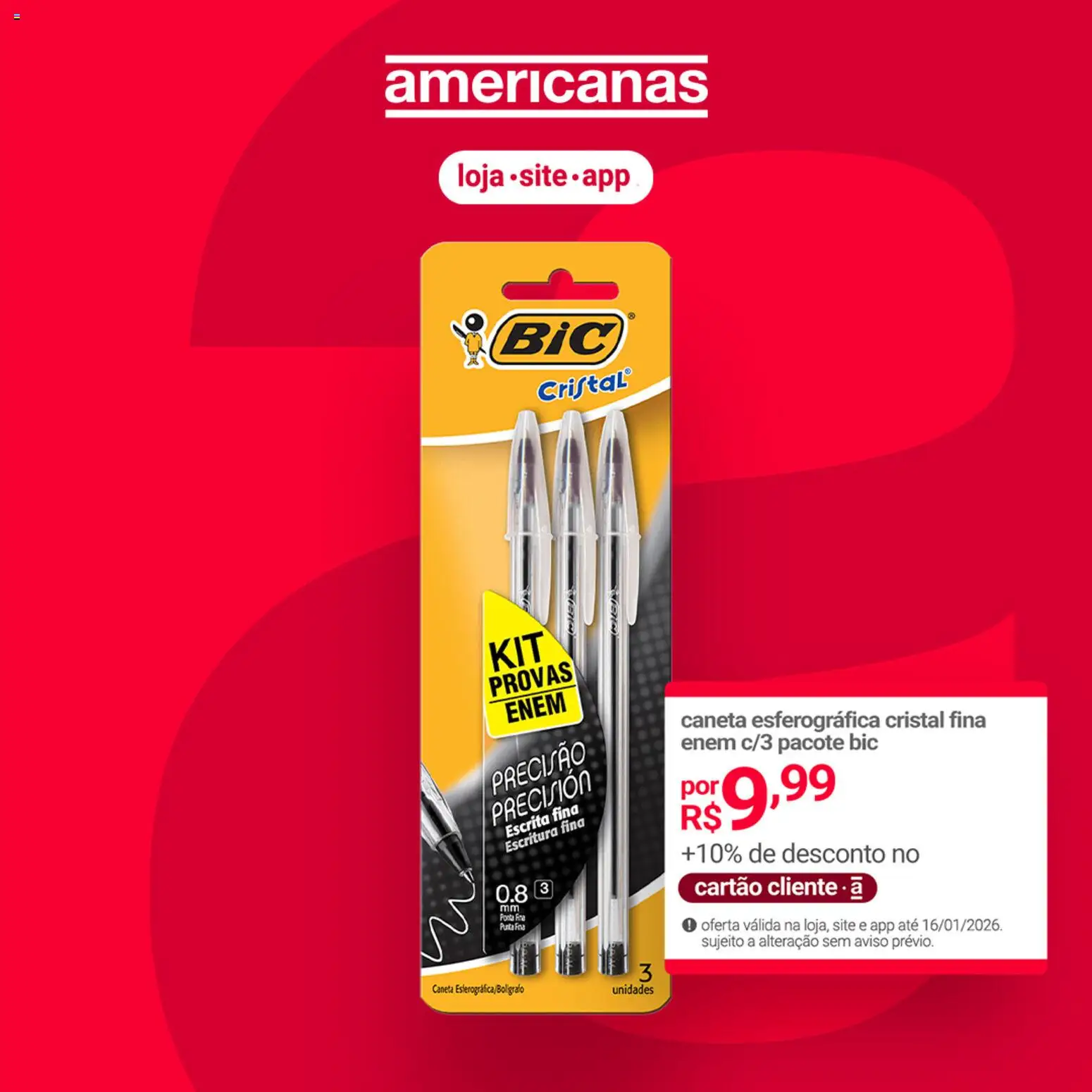 Pré-Visualização do folheto "Ofertas atuais" da loja Lojas Americanas válido a partir de 15/01/2026